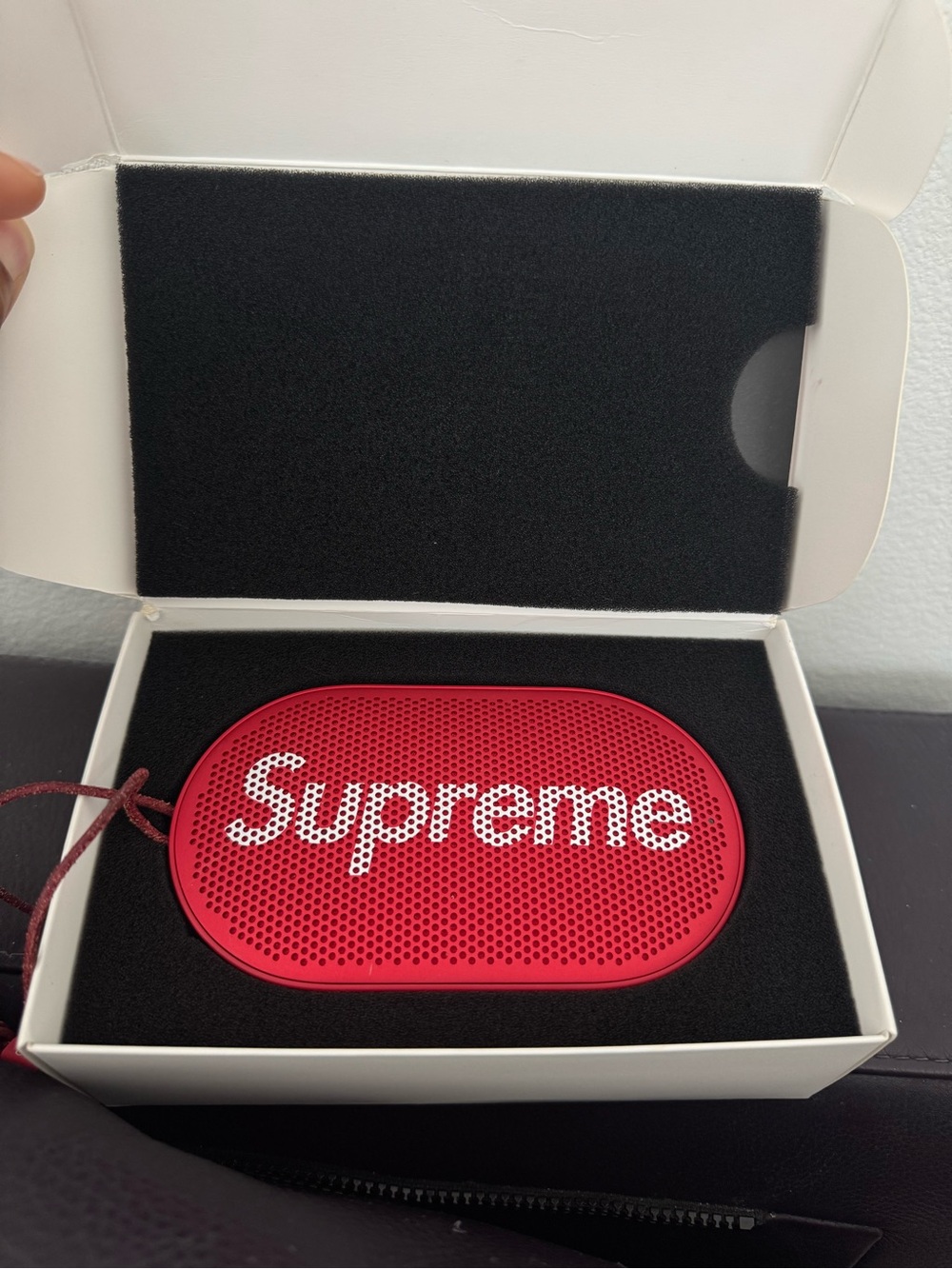 Supreme x B&O Beoplay Red Portable Bluetooth Speaker like new